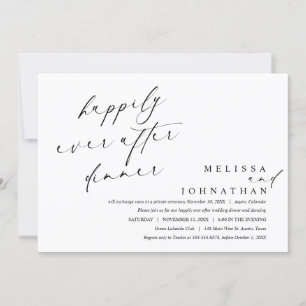 Invitación Felicidad Eterna Después de la Cena y el Baile 