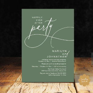 Invitación Felicidad Eterna Después de una Boda Moderna y Ele