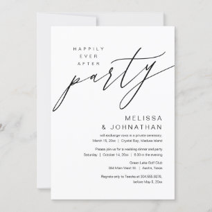Invitación Felicidad Eterna Después, Fiesta de Boda Fugada