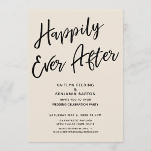 Invitación Felicidad Eterna Fiesta Casual Después de la Boda 