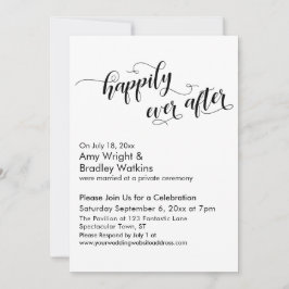 Invitación Felicidad Eterna Guión de Celebración Post-Boda