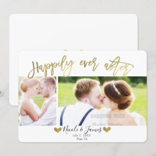 Invitación Felicidad Eterna Oro 2 Foto Boda Compromiso