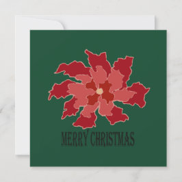 Invitación Felicidad Navidad Flor de Nochebuena