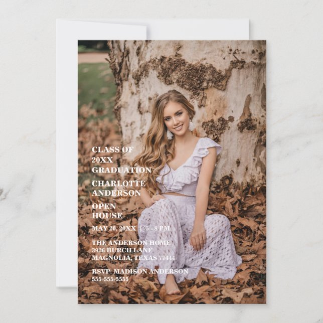 Invitación Felicidades a los graduados de último año Foto (Anverso)