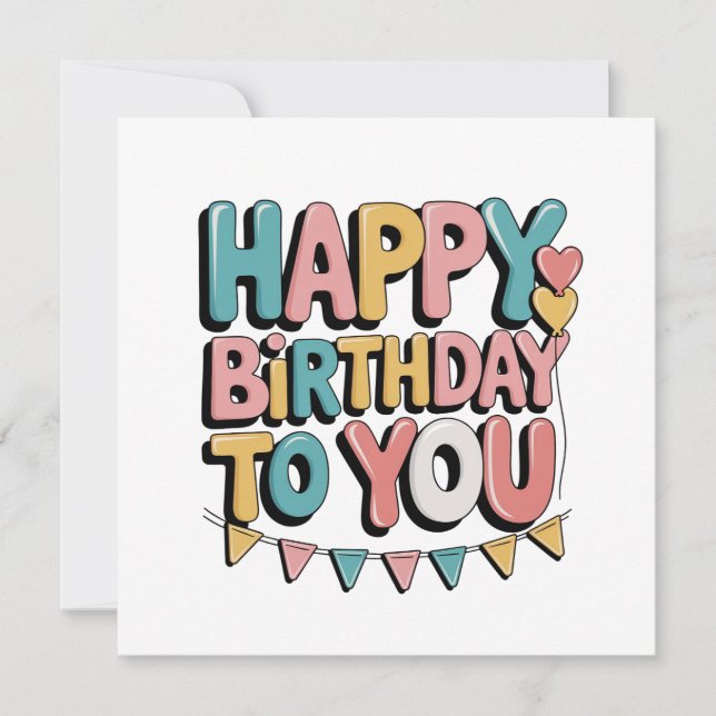 Invitación Felicidades burbujeantes (Anverso)