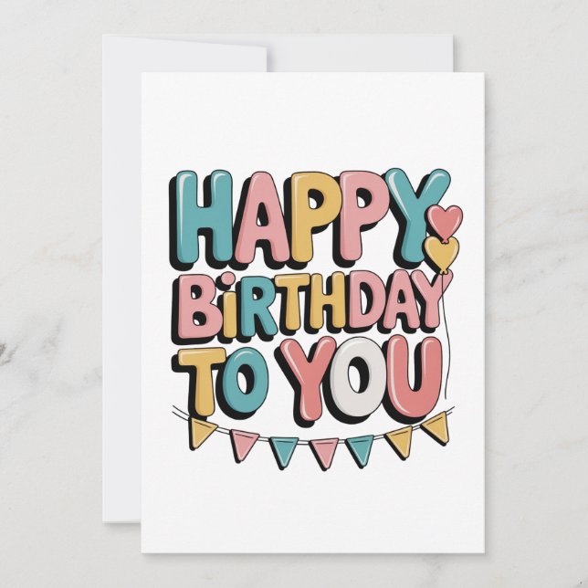 Invitación Felicidades burbujeantes (Anverso)