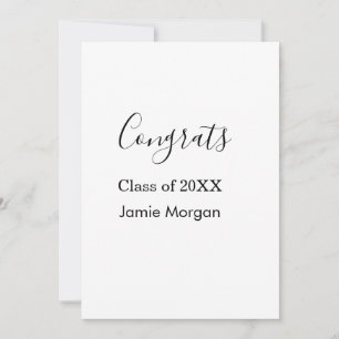 Invitación Felicidades clase de graduación 20XX nombre simple