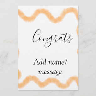 Invitación Felicidades espiral naranja frontera española boho