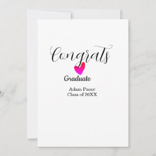 Invitación Felicidades graduación nombre promoción de 20XX añ