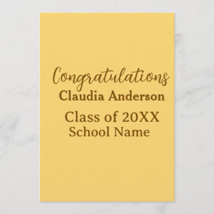 Invitación Felicidades graduado agregar nombre de la escuela