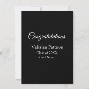Invitación Felicidades graduado añadir nombre de la escuela s
