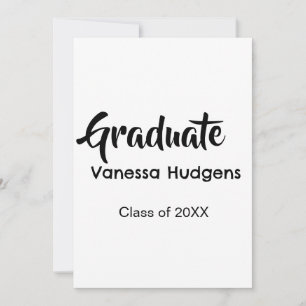 Invitación Felicidades graduado nombre fecha año clase univ
