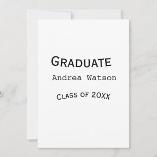 Invitación Felicidades graduado nombre promoción de 20XX tipo