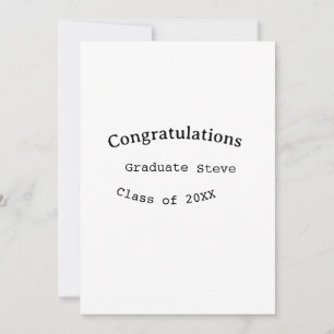 Invitación Felicidades graduado nombre promoción de 20XX tipo