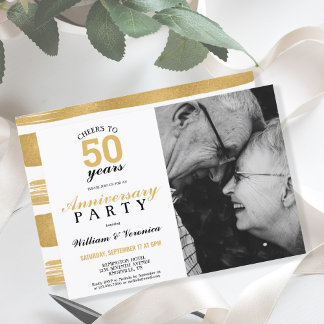 Invitación Felicidades por 50 años | Bodas de Oro