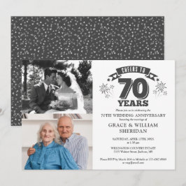 Invitación Felicidades por 70 Aniversario de Boda 2 Foto