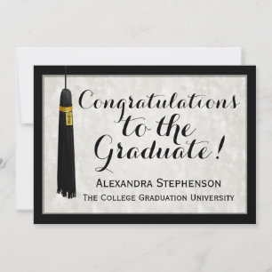 Invitación Felicidades por clase de Graduado