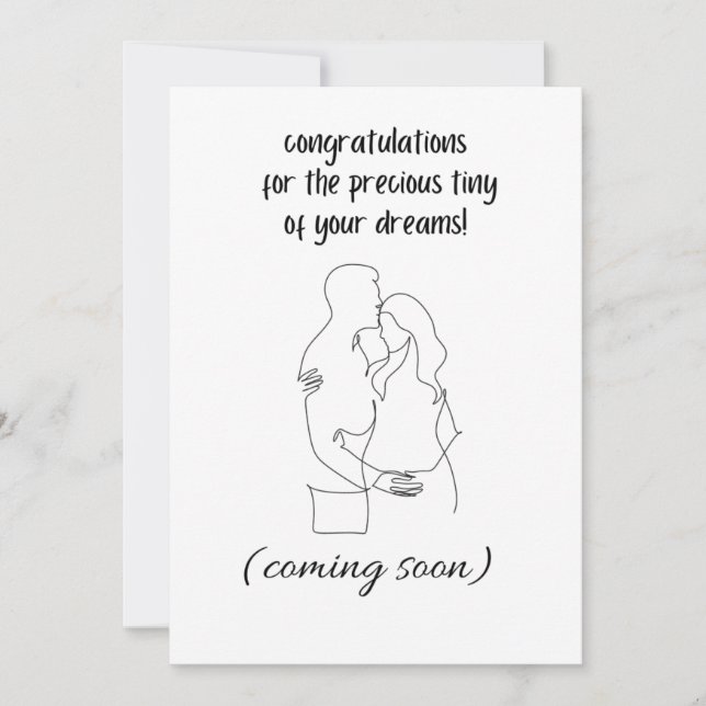Invitación Felicidades por el bebé que viene (Anverso)