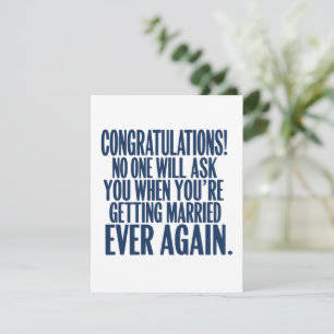 Invitación Felicidades por el compromiso de boda divertido Ca