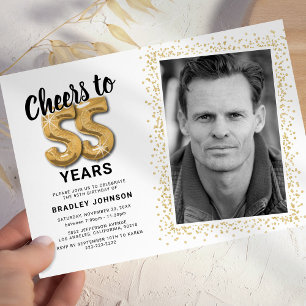 Invitación Felicidades por el cumpleaños número 55 de Cheers 