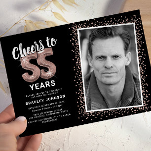 Invitación Felicidades por los 55 años de Cheers Photo