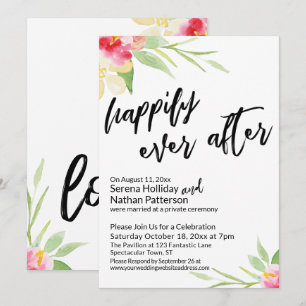 Invitación Felicidades por siempre después de la escritura a 