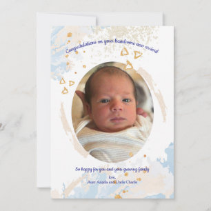 Invitación Felicidades por tu bebé varón