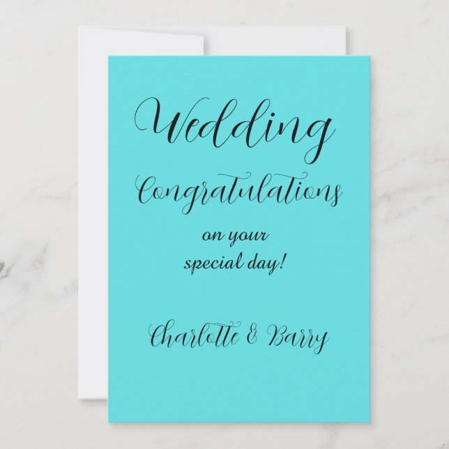 Invitación Felicitaciones a su Boda (Anverso)