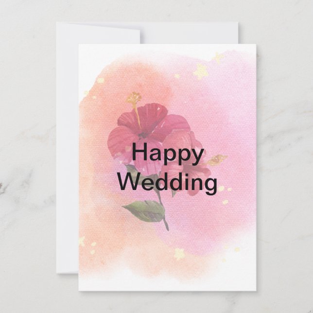 Invitación ¡Felicitaciones a tu boda! Deseándote la vida (Anverso)