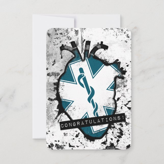 Invitación felicitaciones al trabajador de servicios médicos  (Anverso)