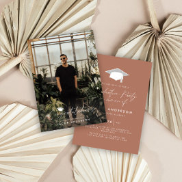 Invitación Felicitaciones de graduación simple foto de terrac