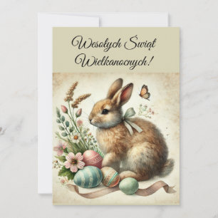 Invitación Felicitaciones de Pascua polacas Wesolych Swiat