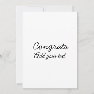 Invitación Felicitaciones mínimas simples graduación agregue 