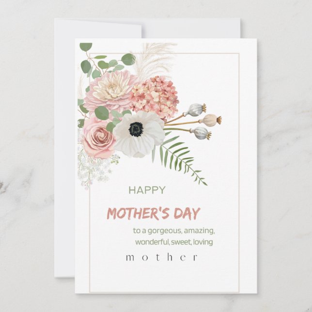 Invitación Felicitaciones por el Día de la Matera (Anverso)