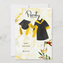 Invitación Felicitaciones por graduación gorra académico y ve