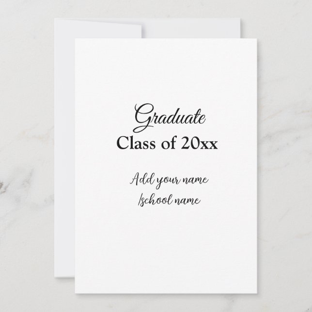 Invitación Felicitaciones simples de graduación minimal agreg (Anverso)