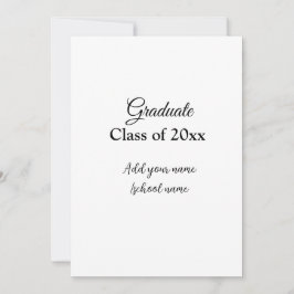 Invitación Felicitaciones simples de graduación minimal agreg