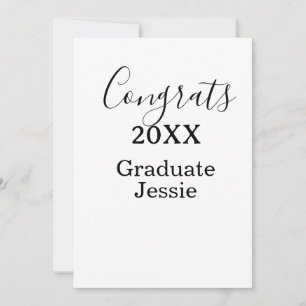 Invitación Felicitaciones simples de graduación mínimas agreg