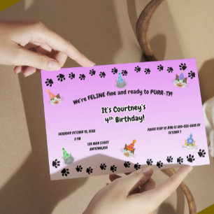 Invitación Felina y lista para PURR-tir
