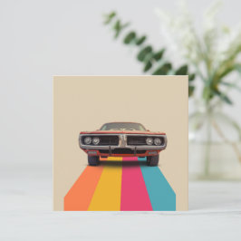 Invitación Feliz 40.º Personalizable de cumpleaños retro vint