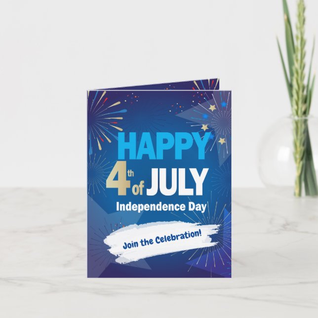 Invitación Feliz 4 de julio, la independencia se personaliza (Anverso)
