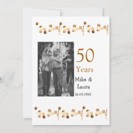 Invitación Feliz 50 aniversario agregar nombre de la pareja f