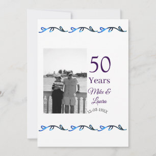 Invitación Feliz 50 aniversario agregar nombre de la pareja f