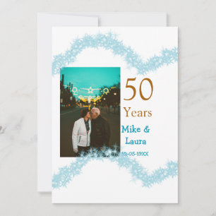 Invitación Feliz 50 aniversario agregar nombre de la pareja f