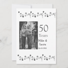 Invitación Feliz 50 aniversario agregar nombre de la pareja f