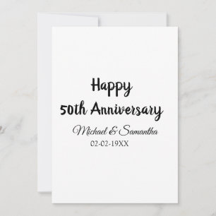 Invitación Feliz 50 aniversario agregar nombre de la pareja f