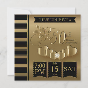 Invitación Feliz 50° Aniversario del Boda de Oro