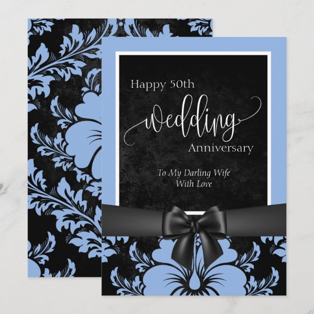Invitación Feliz 50 aniversario del boda foto tradicional i (Anverso / Reverso)