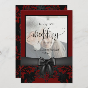 Invitación Feliz 50 aniversario del boda foto tradicional i