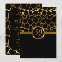 Feliz 50° aniversario | Patrón de jirafa